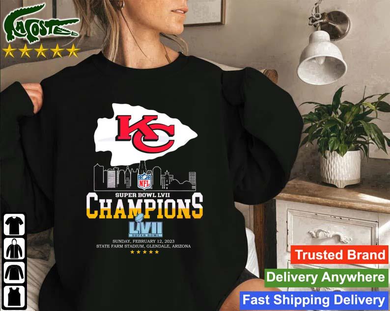 Kansas City Chiefs Super Bowl Lvii Champions Nfl Champions State Farm Stadium Clendale Arizona Sweatshirt