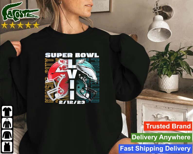 Kansas City Chiefs Vs Philadelphia Eagles Helmet Super Bowl Lvii 2-12-23 Sweatshirt