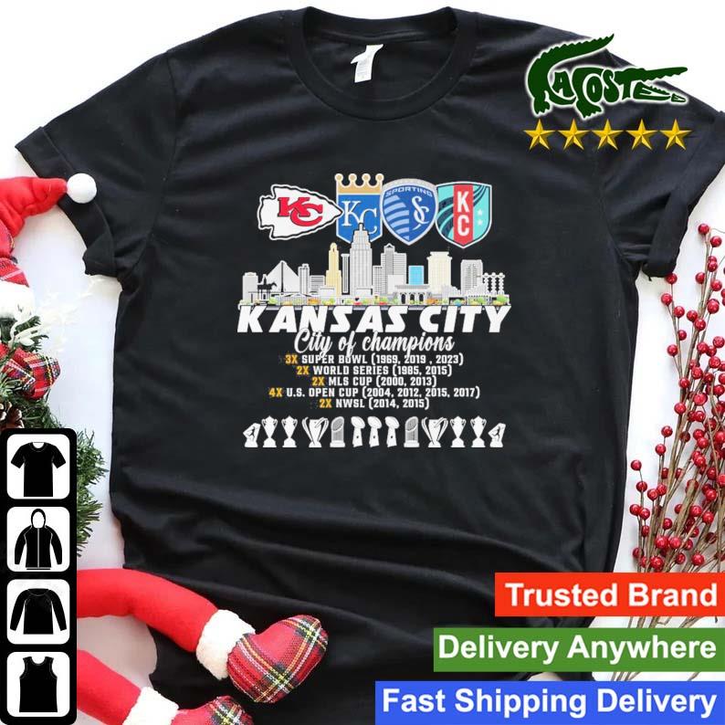 Kansas City City Of Champions 3x Super Bowl 1969 2019 2923 3x World Series 1985 2015 Sweats Shirt