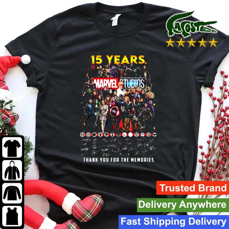 Marvel Studios 15 Years Thank You For The Memories Signatures 2023 Sweats Shirt