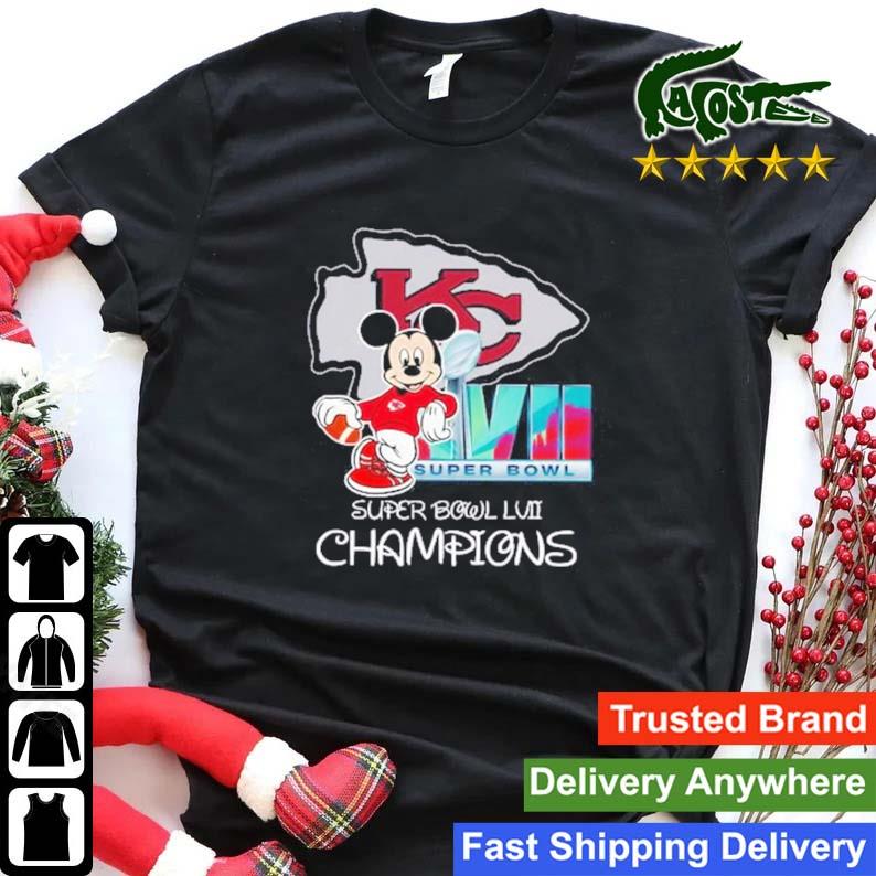 Mickey Mouse Kansas City Chiefs Super Bowl Lvii 2023 Champions Sweats Shirt
