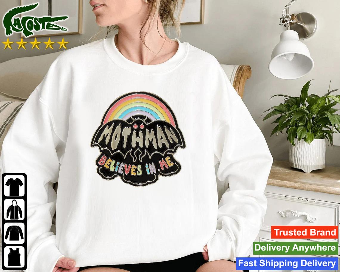 Mothman Believes In Me Rainbow Enamel Sweatshirt