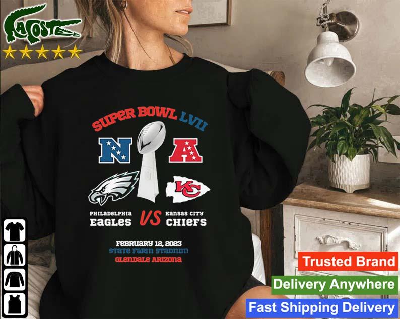 NFL Philadelphia Eagles Vs AFC Kansas City Chiefs Super Bowl LVII 2023 Sweatshirt