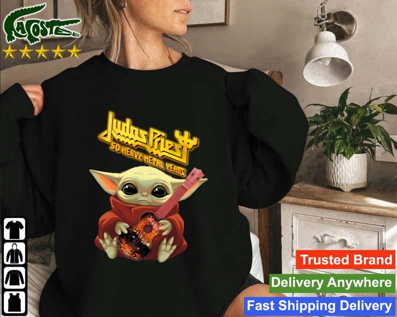 Official Baby Yoda Hug Judas Priest 50 Heavy Metal Years Sweatshirt