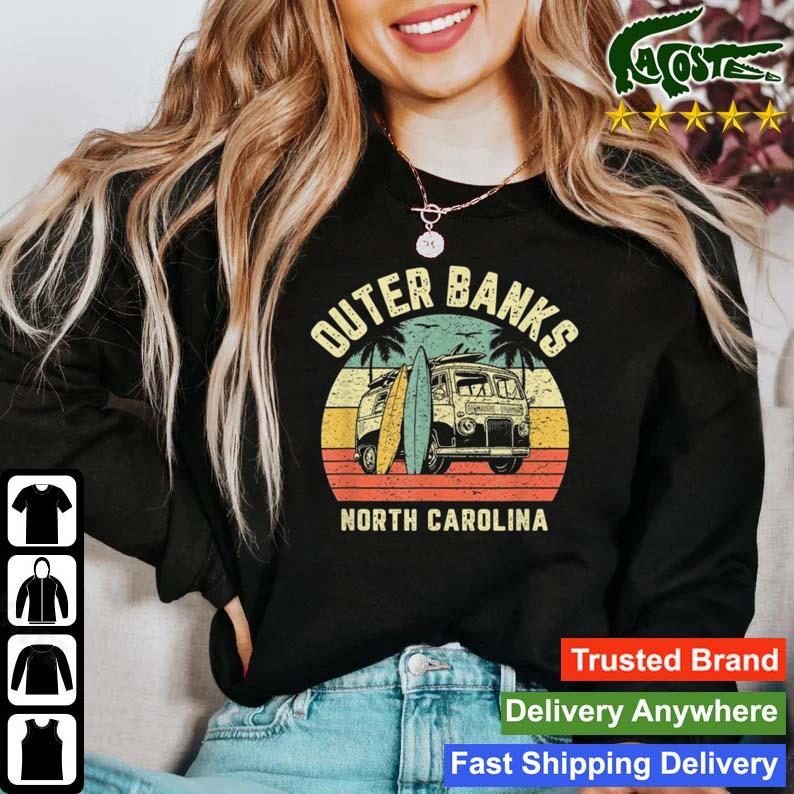 Outer Banks Retro Surfing Van Cool Pogue Life Surfer Kids T-s Sweater