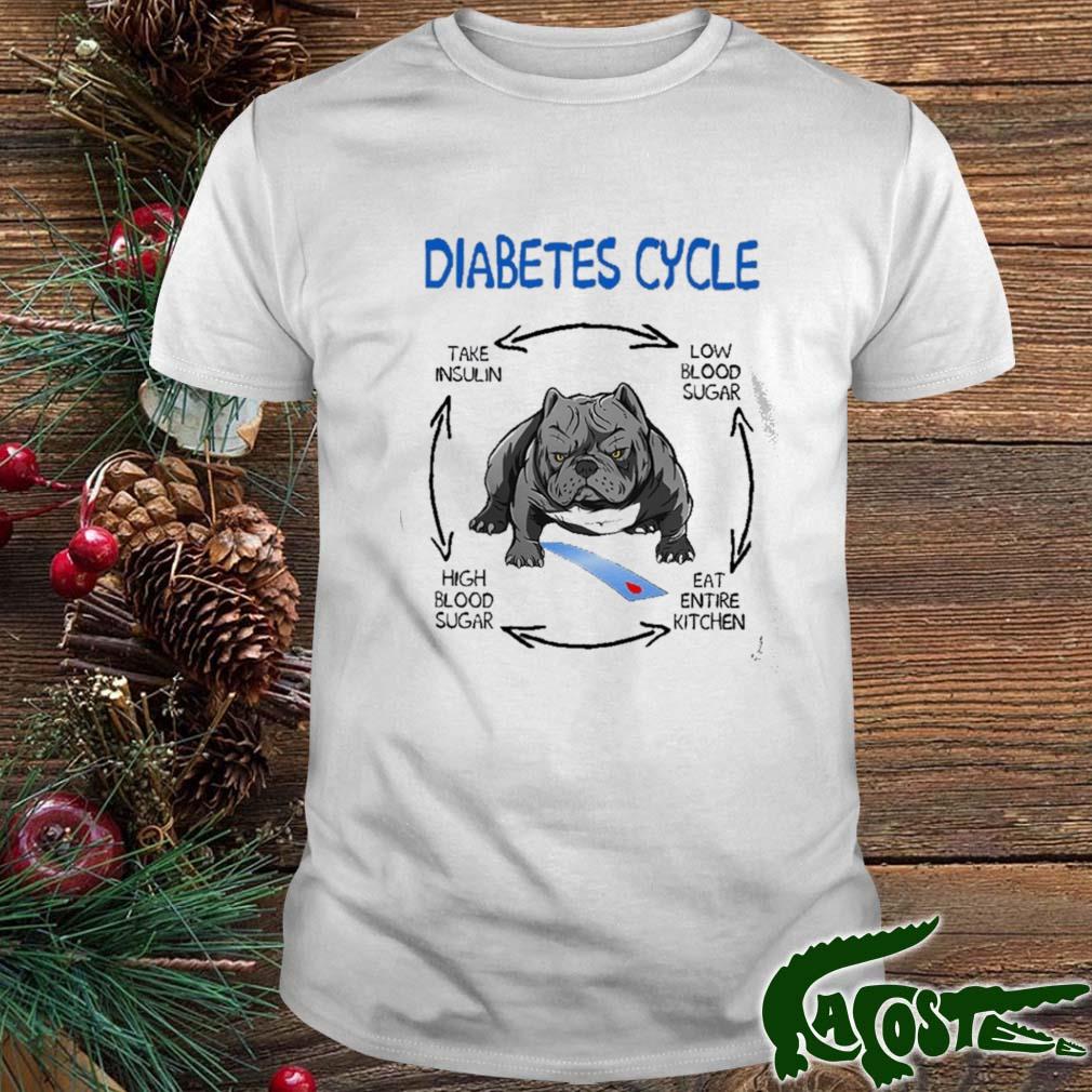 Pitbull Diabetes Cycle Take Insulin Low Blood Sugar T-shirt