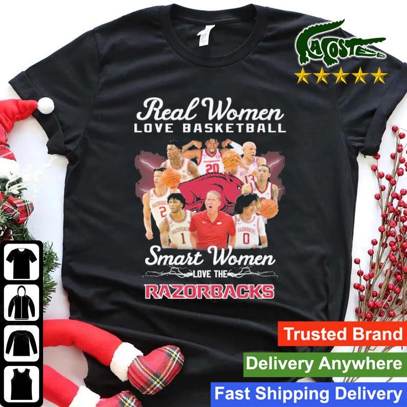 Real Women Love Basketball Smart Women Love The Razorbacks Sweats Shirt