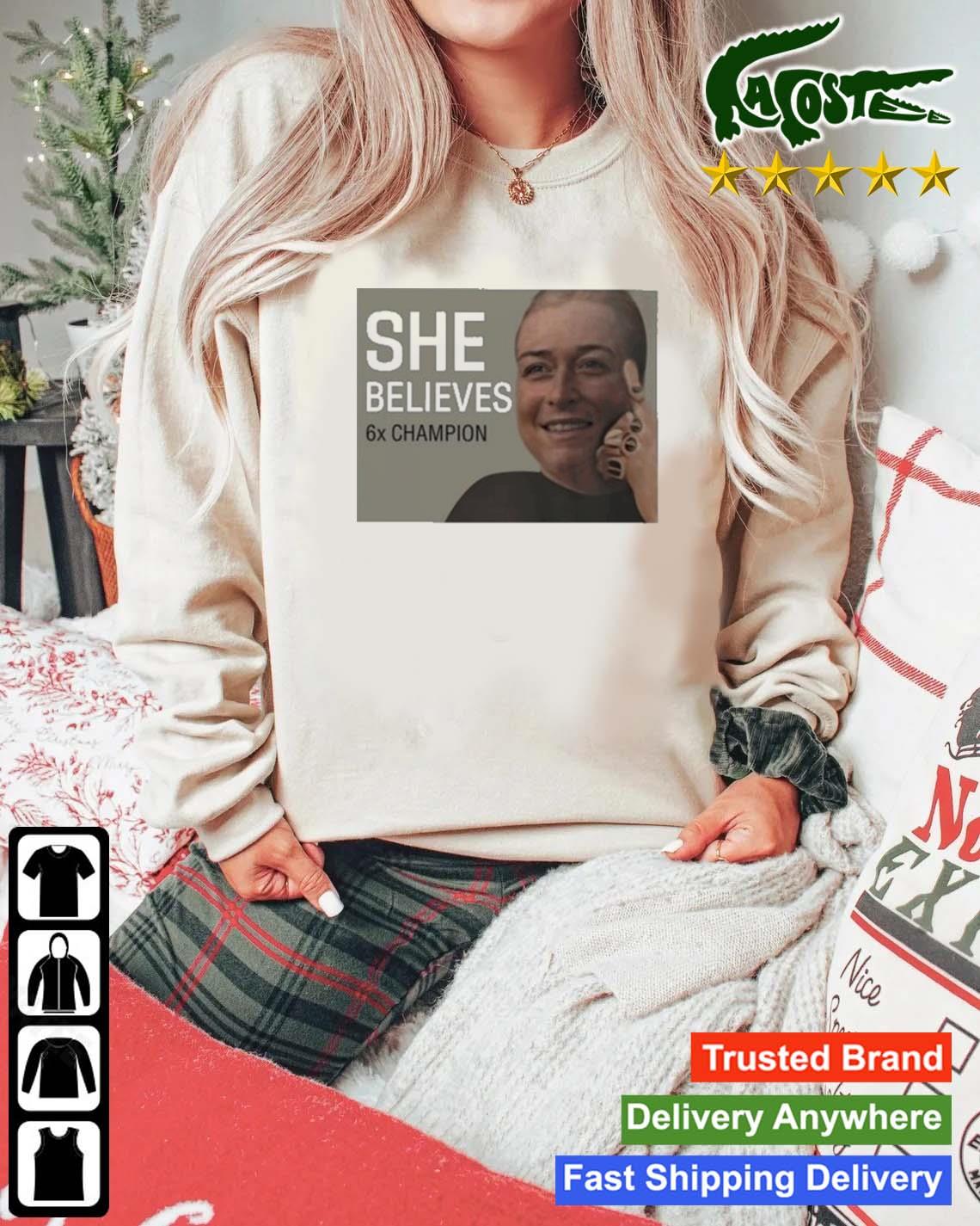 She Believes 6x Champion T-s Mockup Sweater