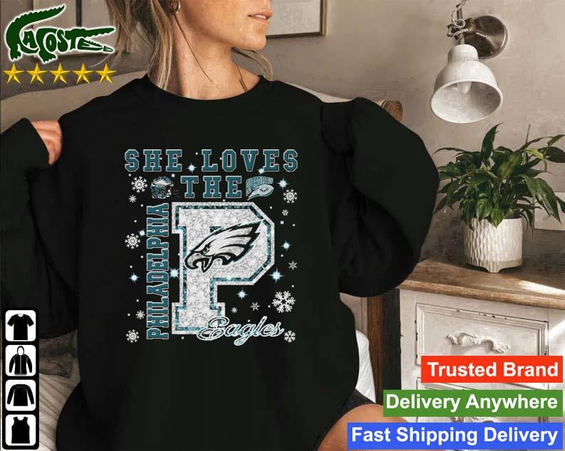 She Loves The Philadelphia Eagles Diamond Sweatshirt