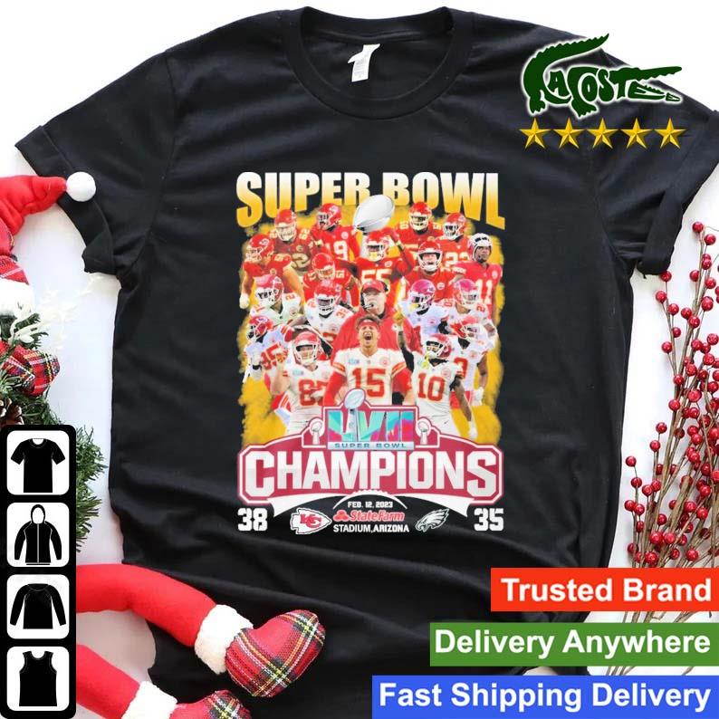 Super Bowl Lvii 2023 Champions Kansas City Chiefs Vs Philadelphia Eagles 38-35 Sweats Shirt