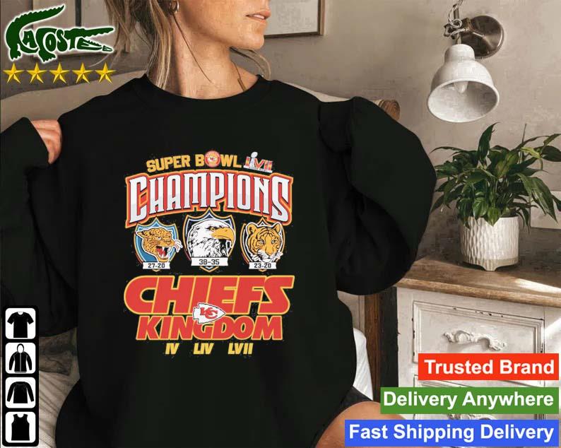 Super Bowl Lvii Champions Kansas City Chiefs Kingdom Iv Liv Lvii Sweatshirt
