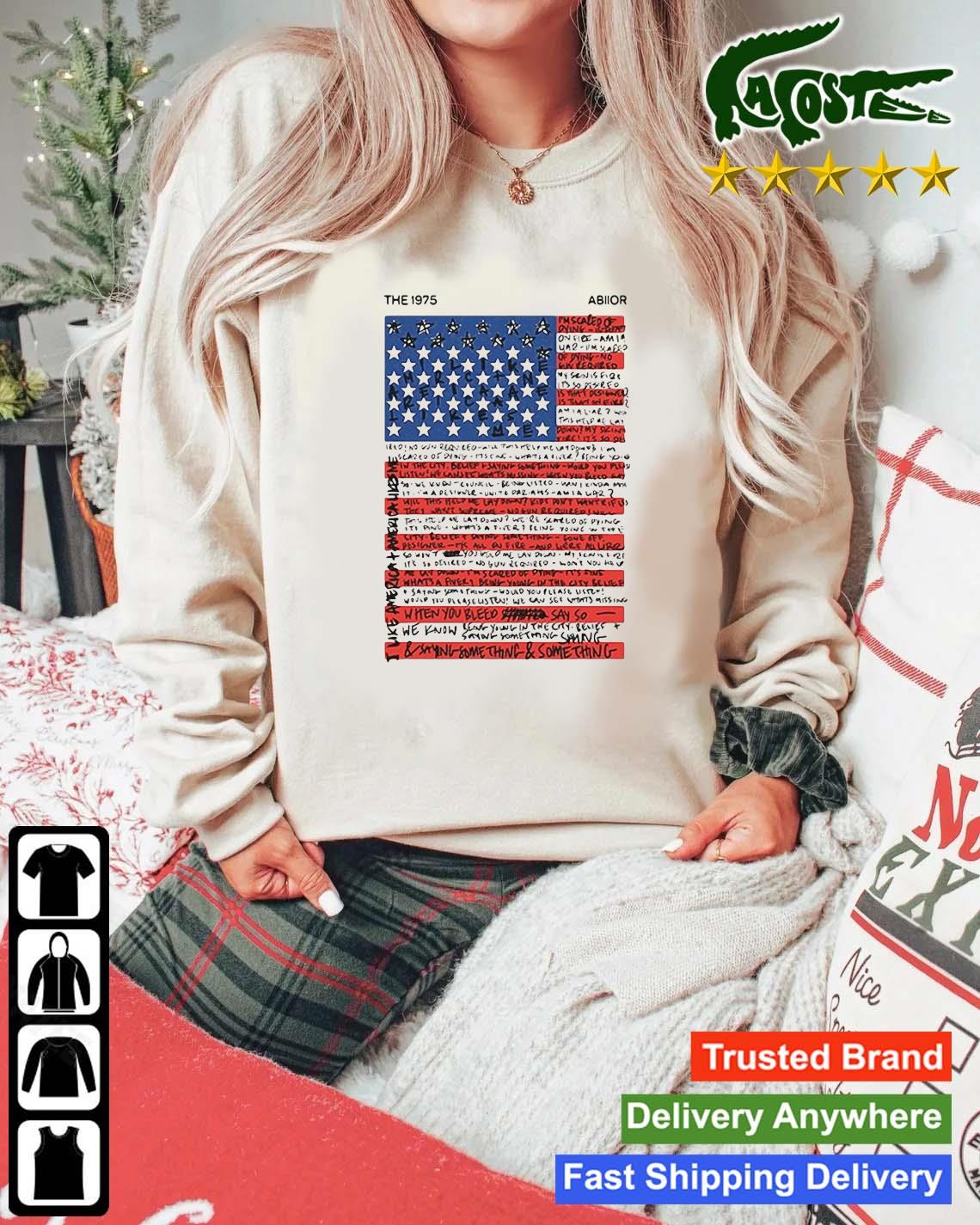 The 1975 Abiior I Like America And America Likes Me Sweats Mockup Sweater