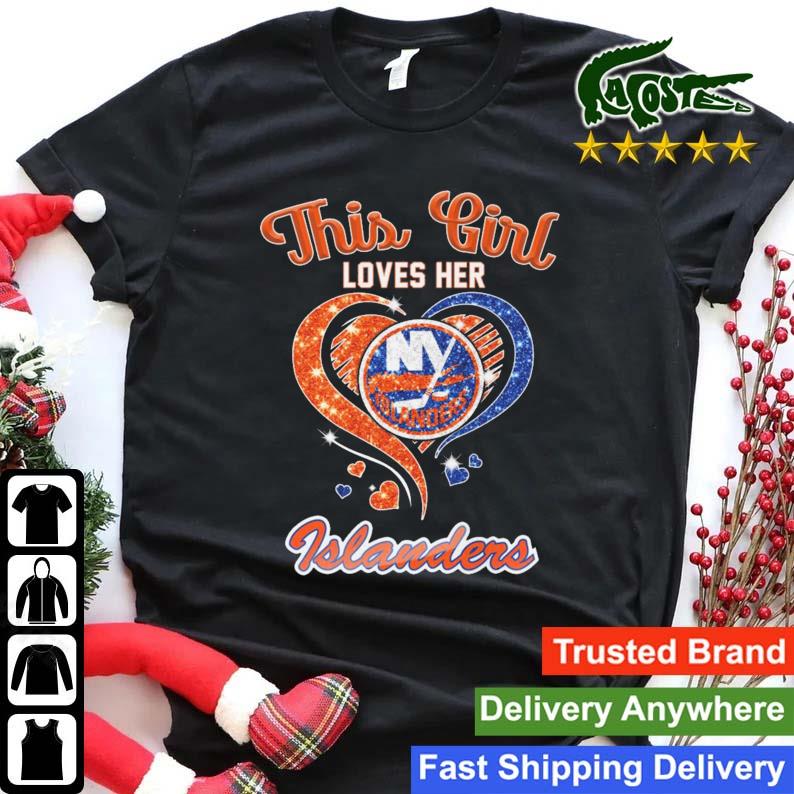 This Girl Loves Her New York Islanders Diamond Heart T-shirt