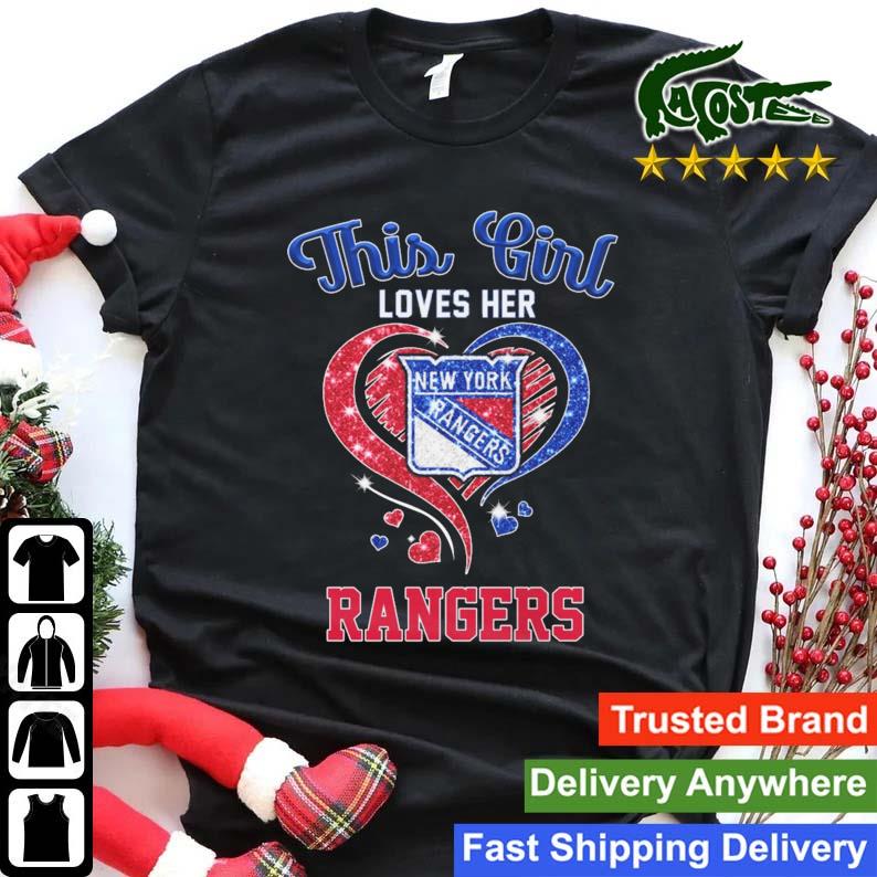 This Girl Loves Her New York Rangers Diamond Heart T-shirt