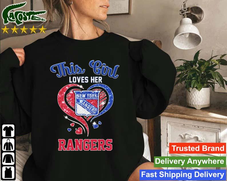 This Girl Loves Her New York Rangers Diamond Heart T-s Sweatshirt
