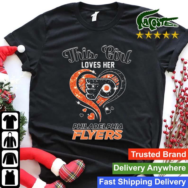 This Girl Loves Her Philadelphia Flyers Diamond Heart T-shirt