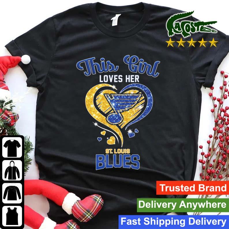 This Girl Loves Her St Louis Blues Diamond Heart T-shirt
