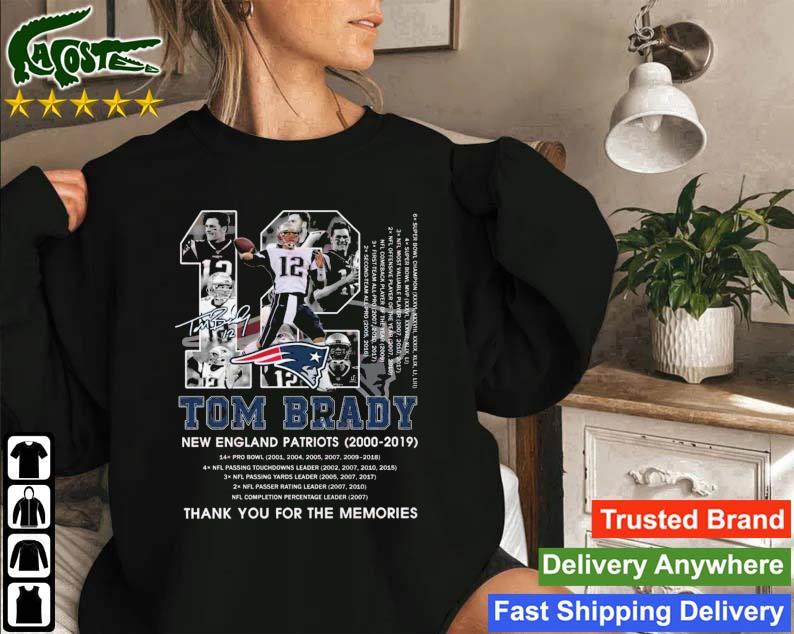 Tom Brady New England Patriots 2000-2019 Thank You For The Memories Signature Sweatshirt
