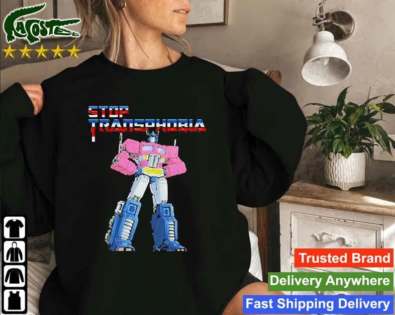 Stop Transphobia Transformers Optimus Prime Sweatshirt