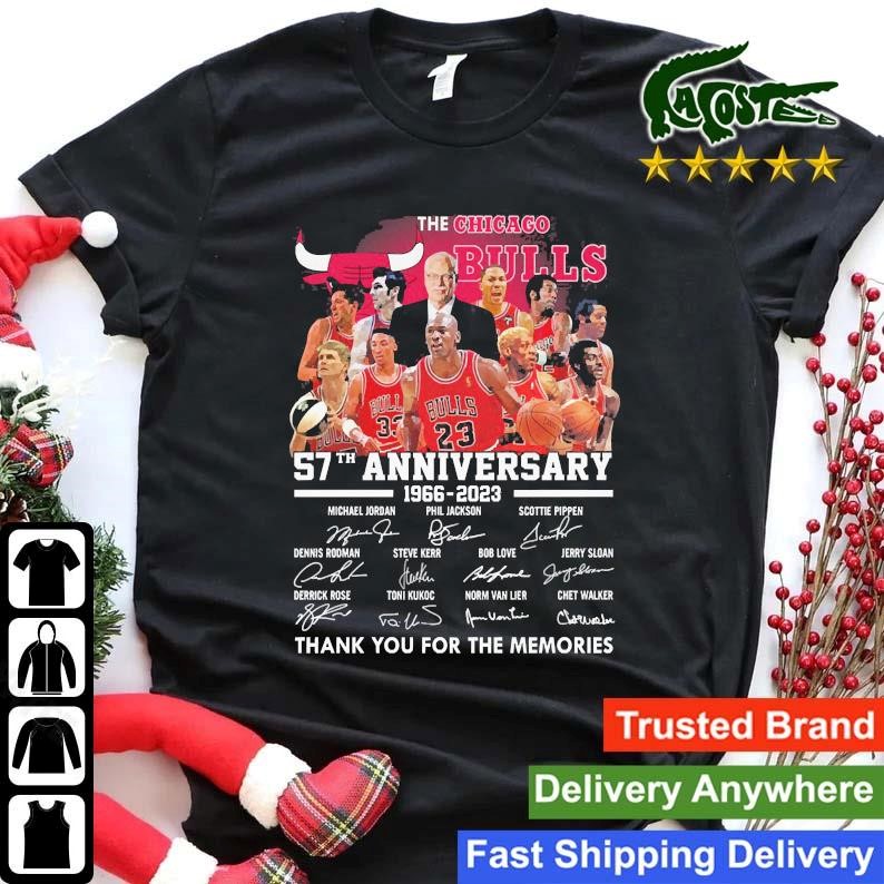 The Chicago Bulls 57th Anniversary 1966 2023 Thank You For The Memories Signatures Basketball 2023 Sweatshirt Shirt.jpg