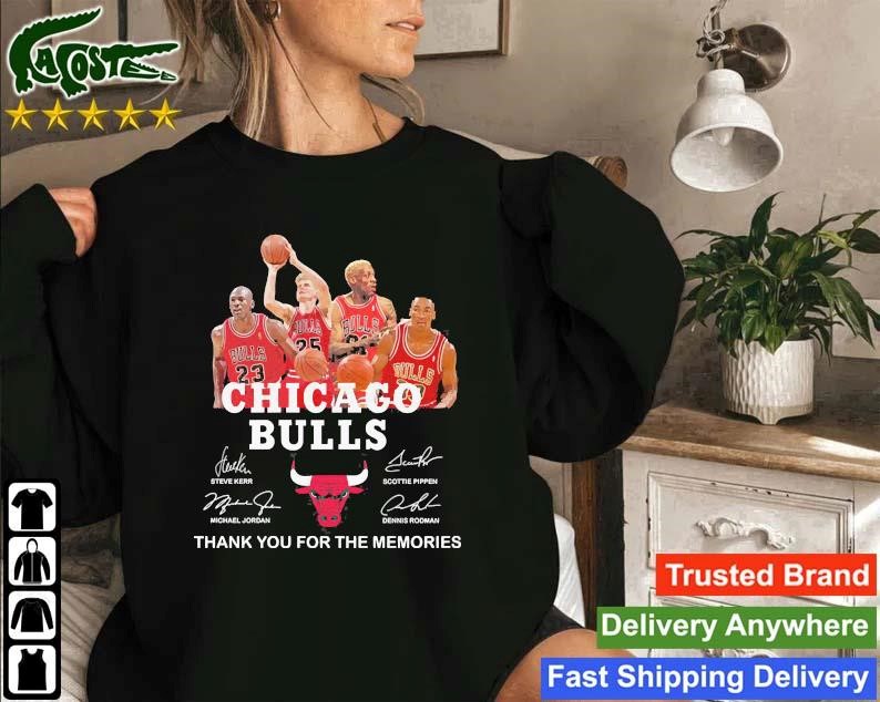 The Chicago Bulls Thank You For The Memories Signatures Basketball 2023 Sweatshirt