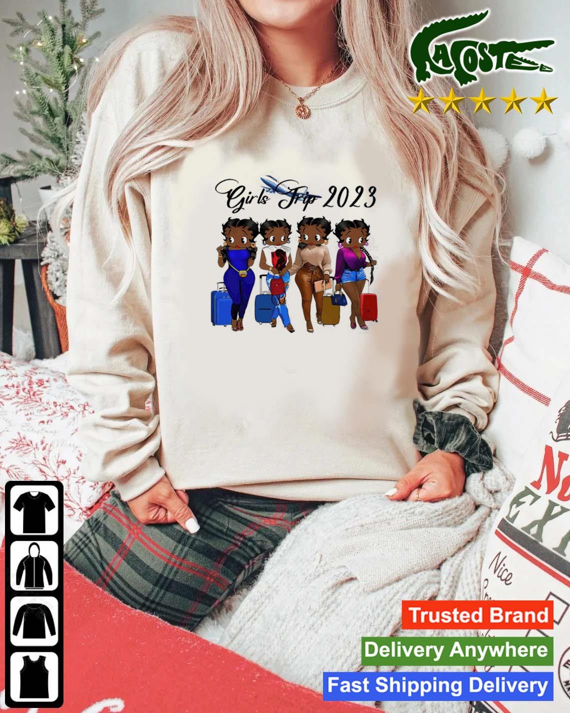 Black Betty Boop Girls Trip 2023 Sweats Mockup Sweater