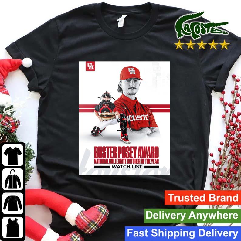 Houston Cougars Buster Posey Award National Collegiate Catcher Of The Year Watch List T-shirt