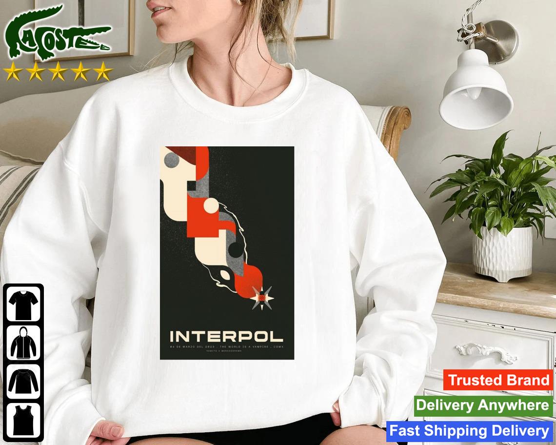 Interpol 04 De Marzo Del 2023 The World Is A Vampire Cdmx Ramitto X Mercadorama Sweatshirt