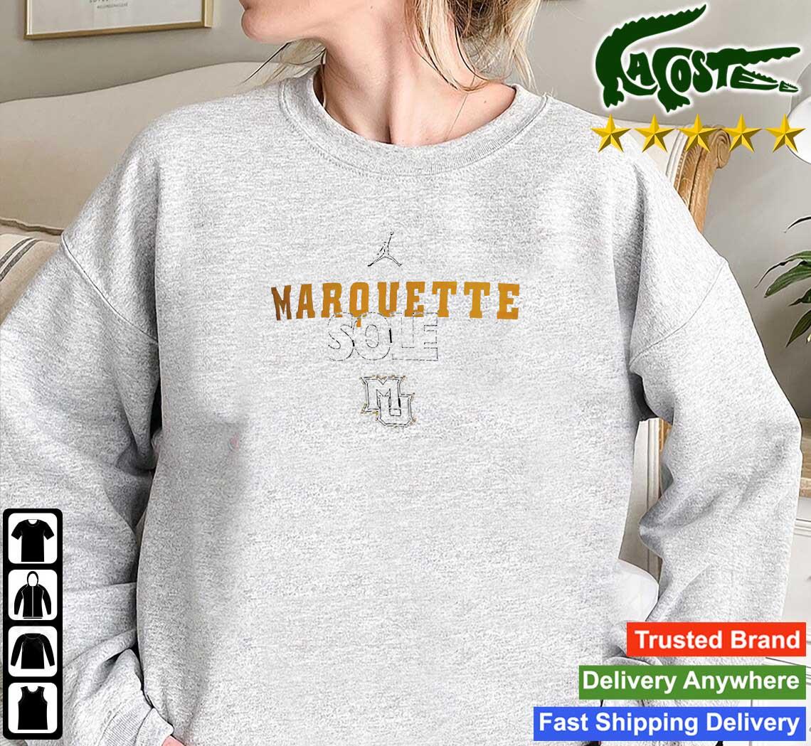 Marquette Golden Eagles Jordan Brand On Court T-s Mockup Sweatshirt