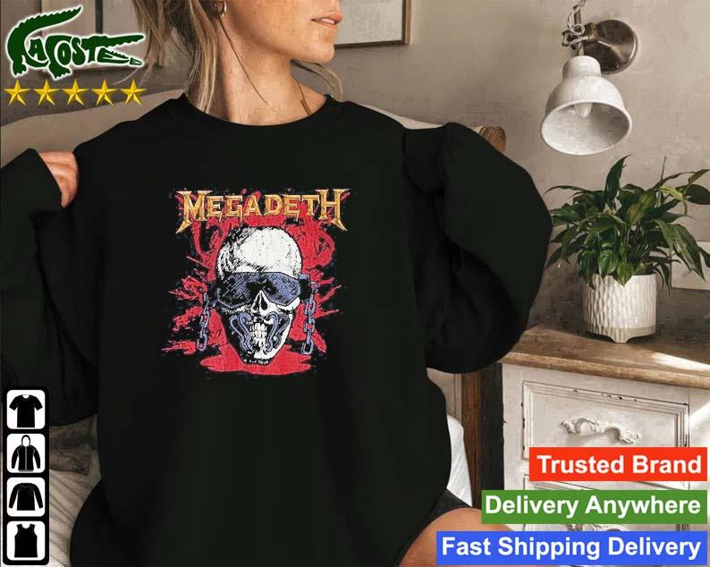 Megadeth 1988 Tour Vic Rattle Head Rare Black Red Skull Sweatshirt