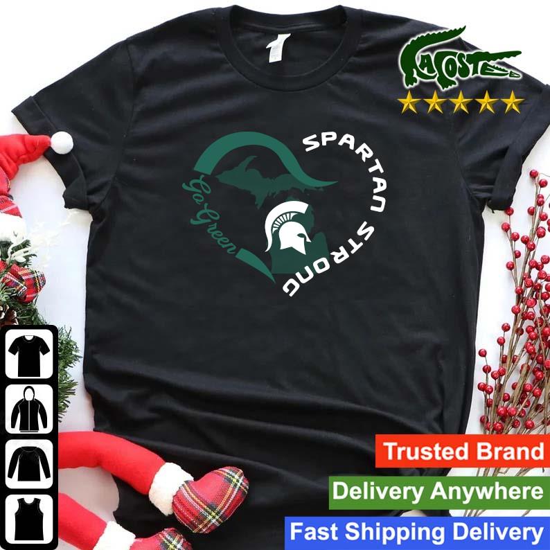 Michigan State Apparel Go Green Spartan Strong Sweats Shirt