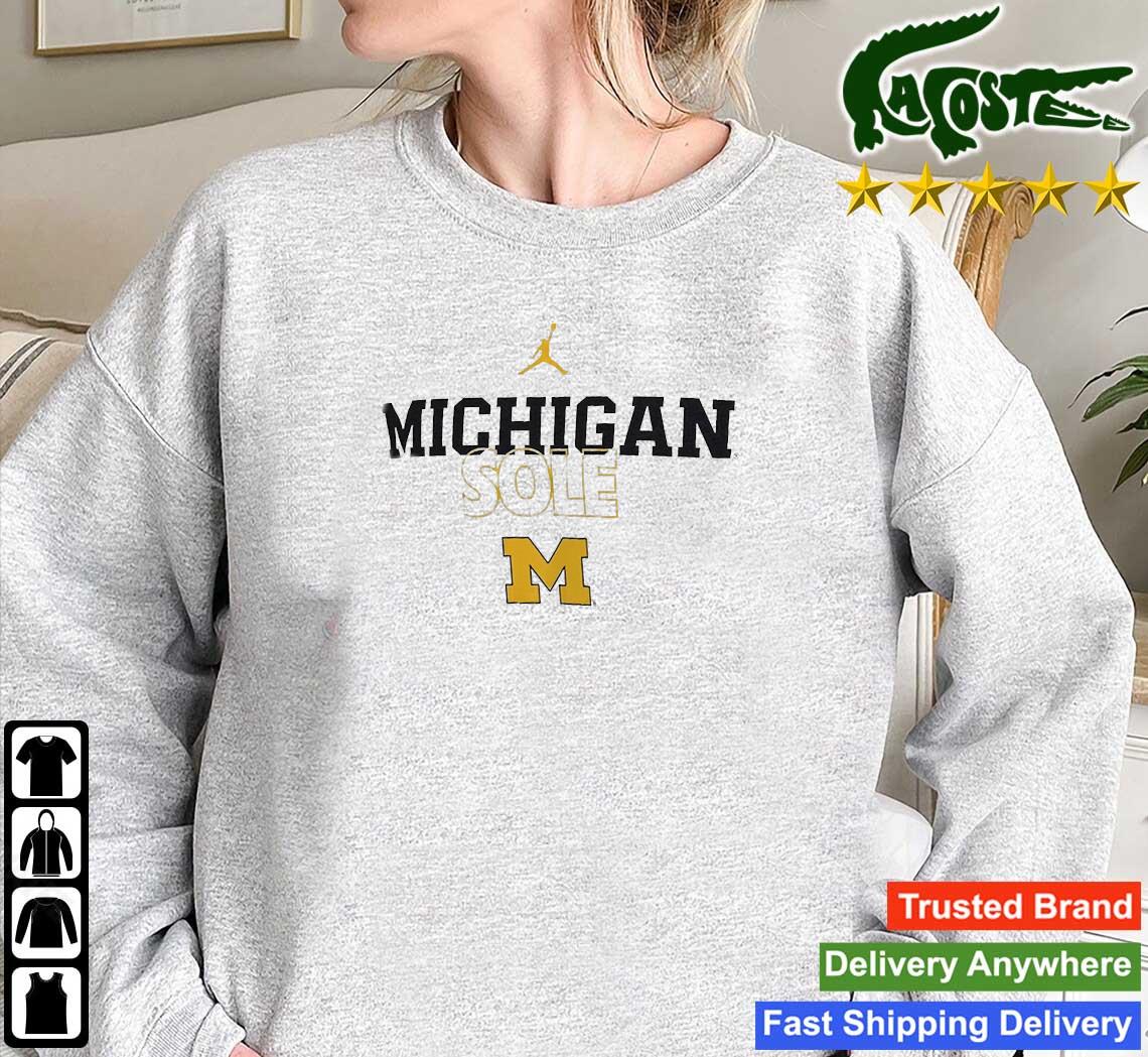 Michigan Wolverines Jordan Brand On Court T-s Mockup Sweatshirt