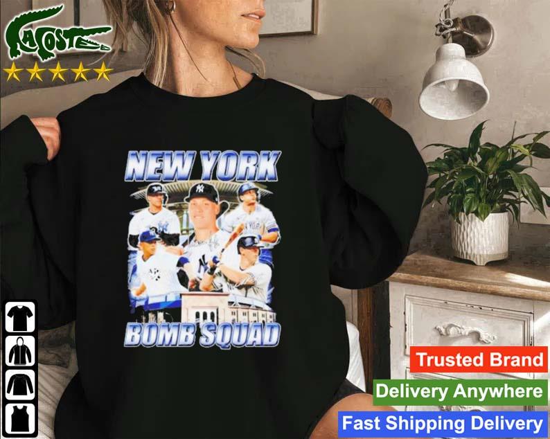 New York Yankees Bomb Squad Players Signatures T-s Sweatshirt