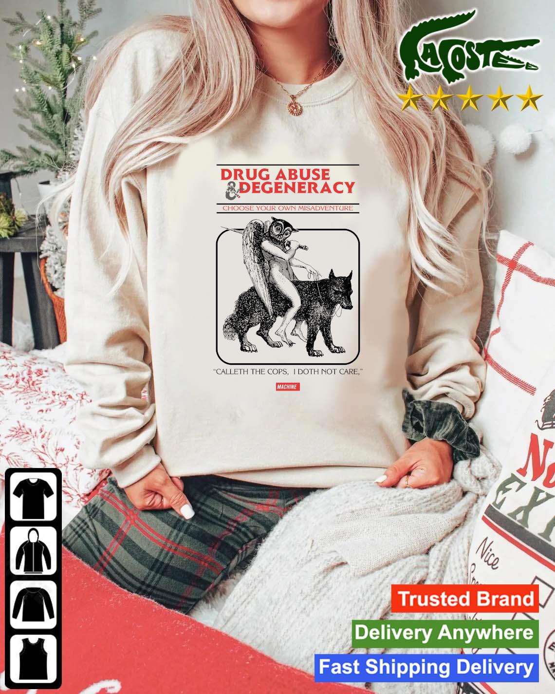 Official Drug Abuse And Degeneracy Choose Your Own Misadventure Sweats Mockup Sweater