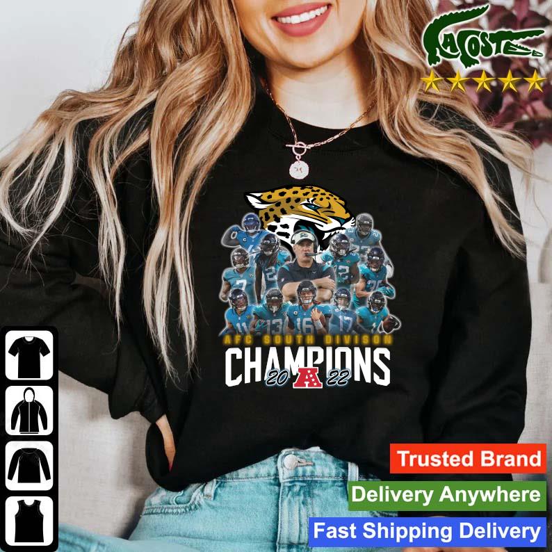 Official Jacksonville Jaguars Team Football 2022 Afc South Division Champions T-s Sweater