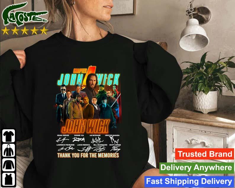 Official John Wick Chapter 4 Thank You For The Memories Signature Sweatshirt