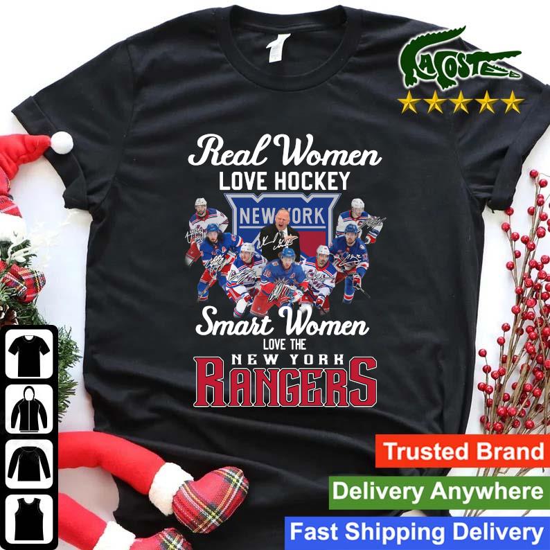 Official Real Women Love Hockey Smart Women Love The New York Rangers Signatures T-shirt