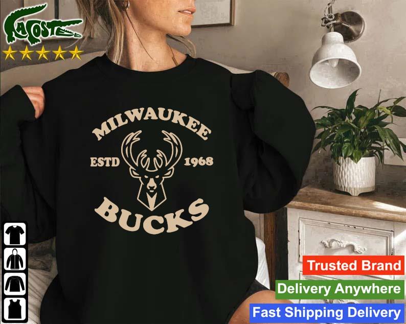 Original Milwaukee Bucks Fanatics Branded Vintage Pro Graphic Estd 1968 Sweatshirt