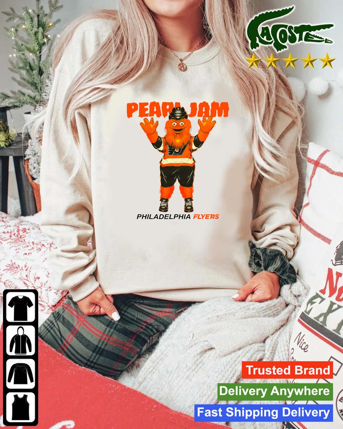 Original Philadelphia Flyers X Pearl Jam Gritty Sweats Mockup Sweater