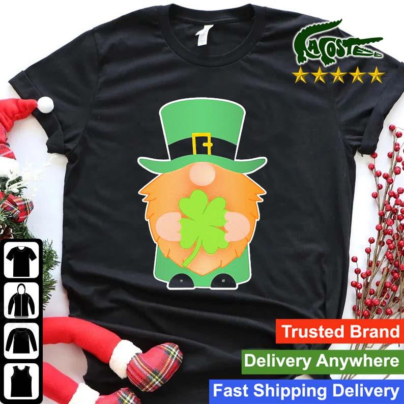 St. Patrick's Day Leprechaun Gnome With Four Leaf Clover Sweats Shirt