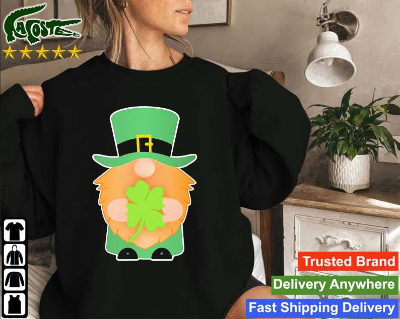 St. Patrick's Day Leprechaun Gnome With Four Leaf Clover Sweatshirt