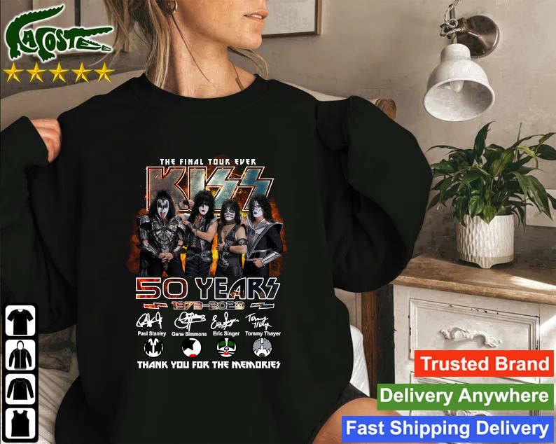 The Final Tour Ever Kiss 50 Years 1973-2023 Thank You For The Memories Signatures Sweatshirt