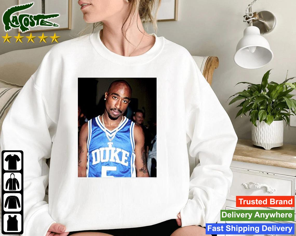 Tupac Shakur 2pac Wearing Duke Jersey T-shirt