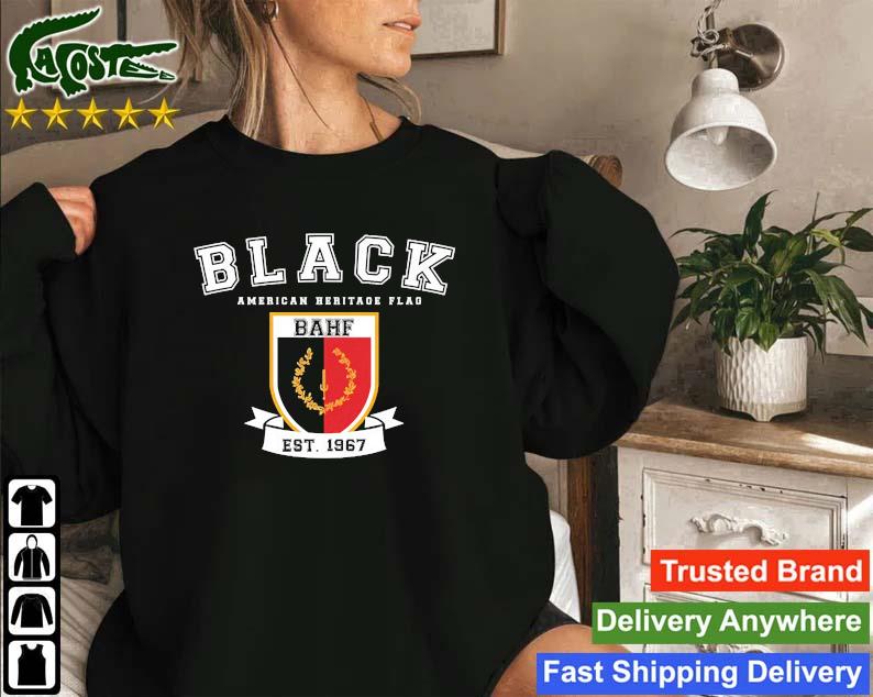 Varsity Black American Heritage Flag T-s Sweatshirt
