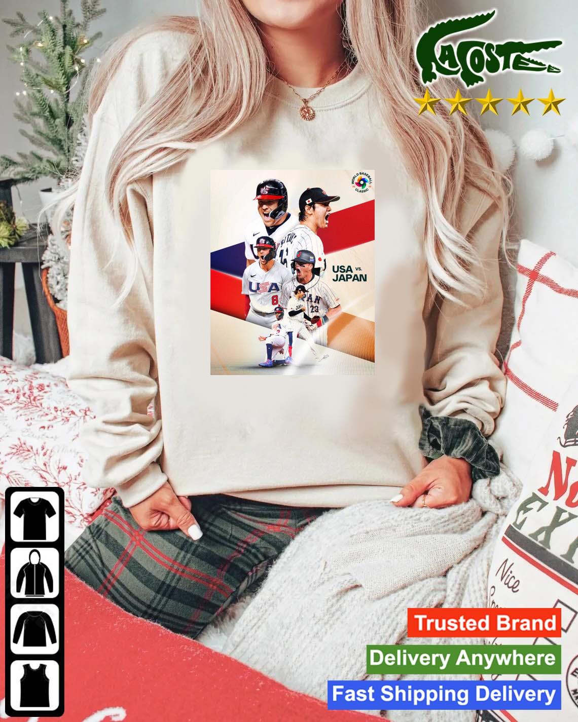 Will Team Usa Repeat Or Will Team Japan Go Undefeated For Its 3rd World Baseball Classic Sweats Mockup Sweater