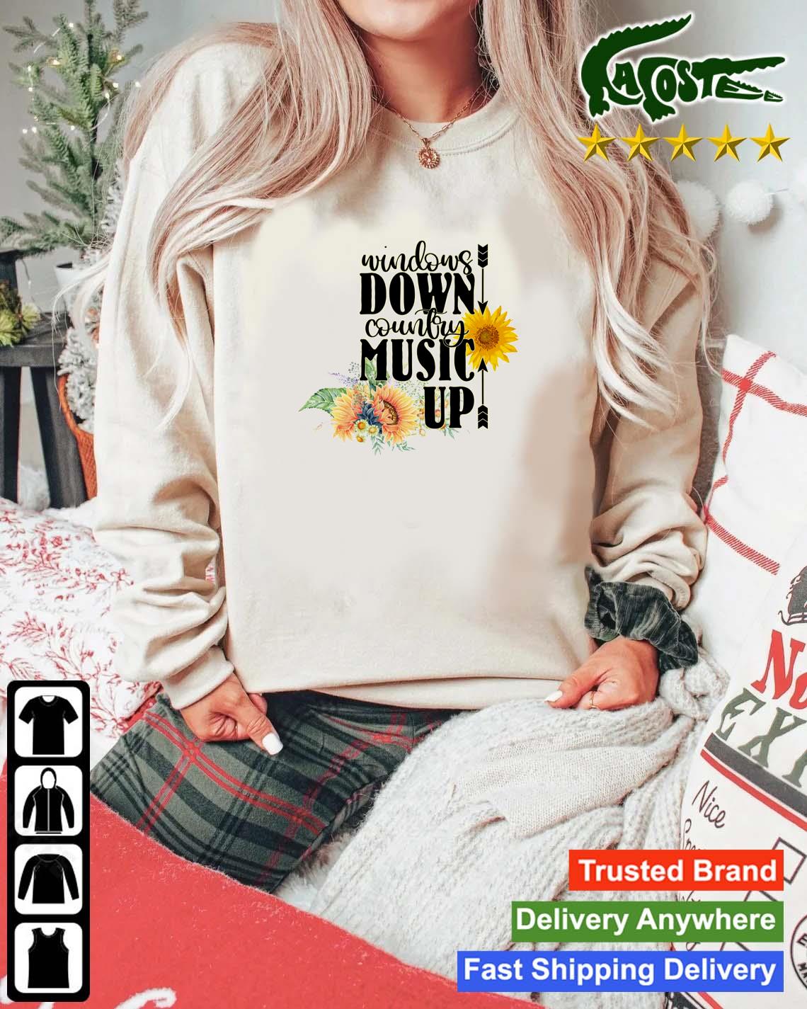 Windows Down Country Music Up Sweats Mockup Sweater