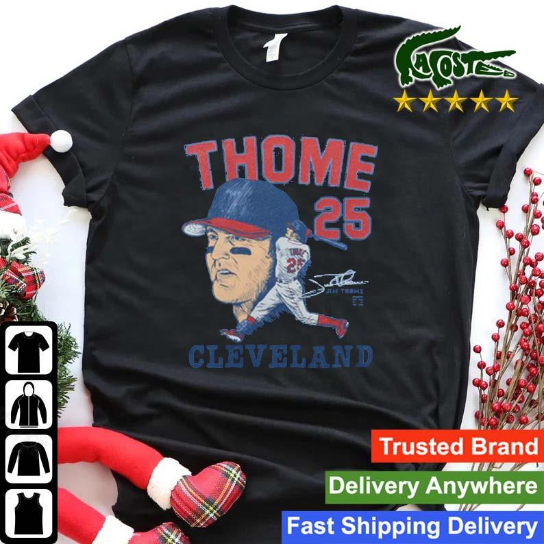 Original Cleveland Guardians Jim Thome #25 Signature Sweats Shirt