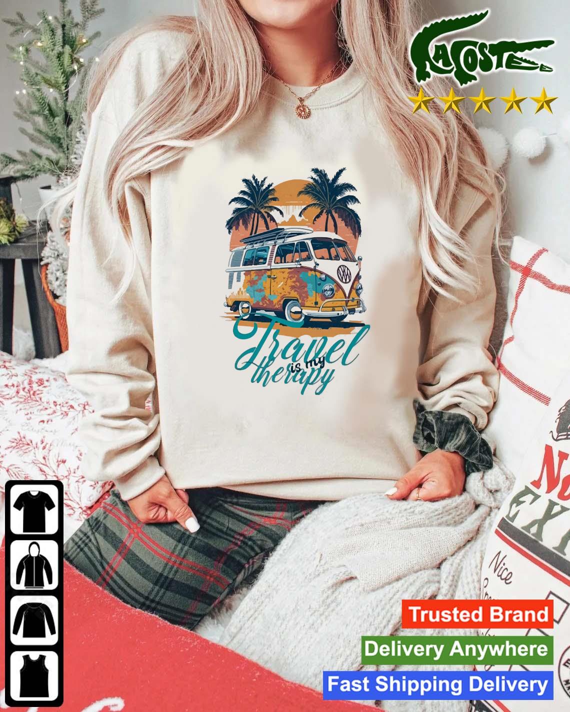 Travel Is My Therapy Sweats Mockup Sweater