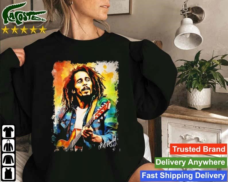 Bob Marley Love And Rock Signature Sweatshirt
