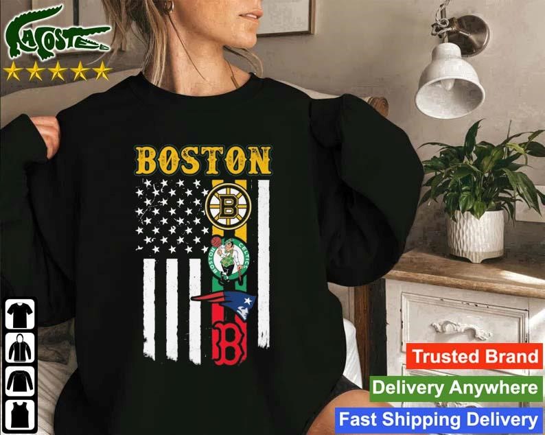 Boston City Of Champion American Flag Sweatshirt